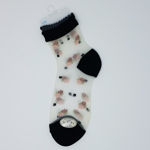 Accessories - Sexy silk lace ladie's socks, MADE IN JAPAN